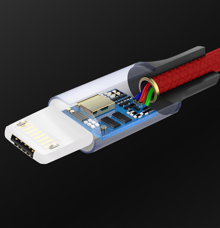 90-Degree USB Charging Cable for Apple & Android