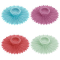 Gjinxi 4Pcs Silicone Cup Covers Sunflower Cup Covers Multicolored Mugs Lids Anti-Dust Tumbler Covering Airtight Cap Universal Glass Tool Lid Cups Flexible Mug Covers for Tea Pots Coffee