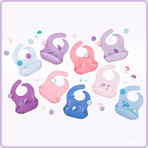 Baby Food-Grade Silicone Bib with Waterproof Design