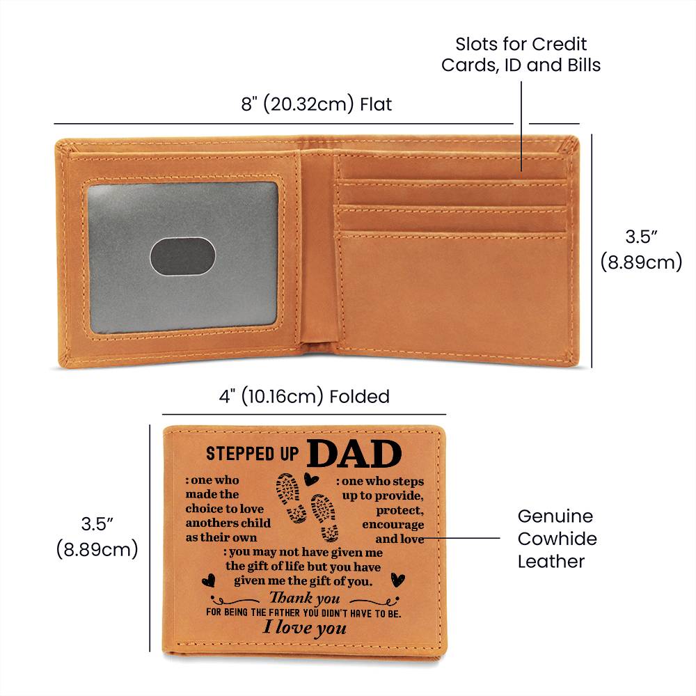 To My Stepdad Choice to Love – Leather Wallet