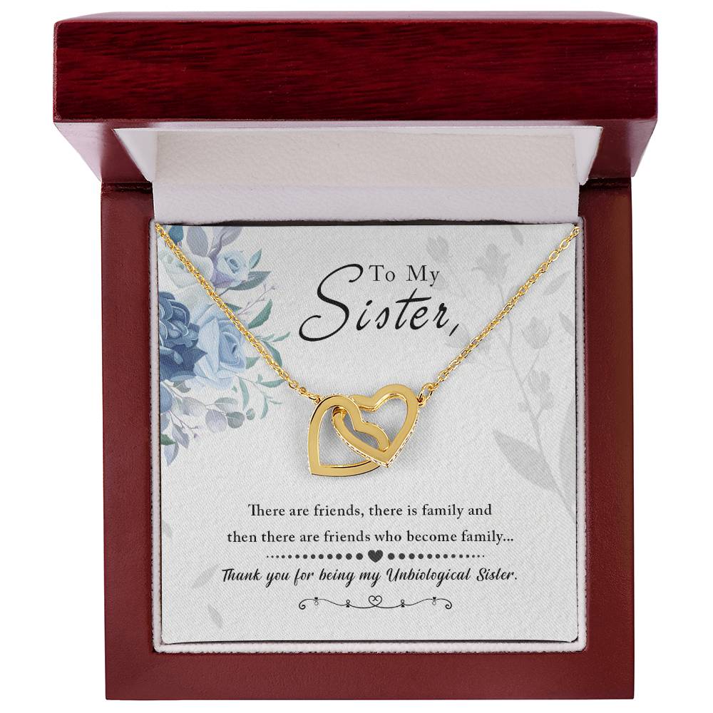 To My Sister - Interlocking Hearts Necklace