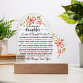 To My Beautiful Daughter – Acrylic Heart Plaque