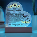 To My Daughter Proud – Acrylic Heart Plaque