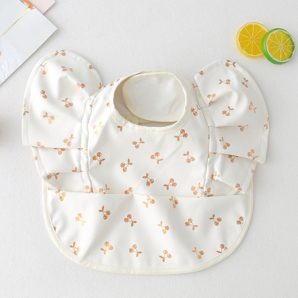 Baby Meal Pocket Waterproof Bib with Angel Wing Design